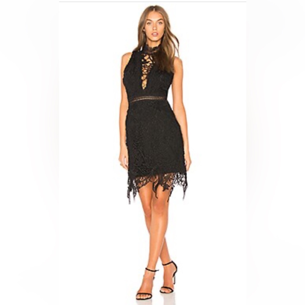 ASTR The Label Felicity Black Dress
